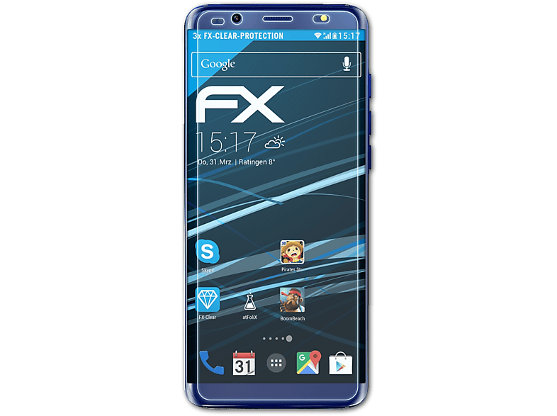 ATFOLIX 3x Nuu Displayschutz(für Mobile G3) FX-Clear