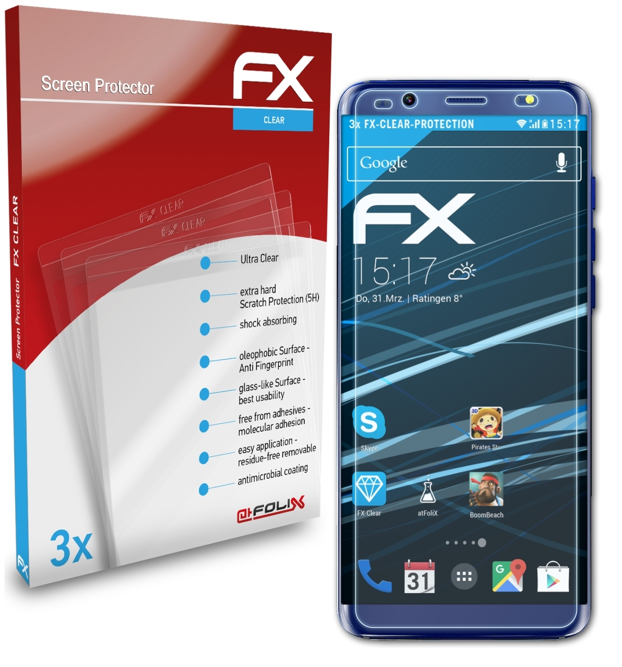 FX-Clear Nuu G3) Displayschutz(für Mobile ATFOLIX 3x