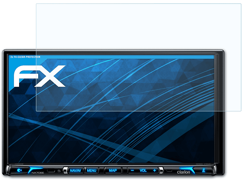 ATFOLIX 3x FX-Clear Displayschutz(für Clarion NX706E)