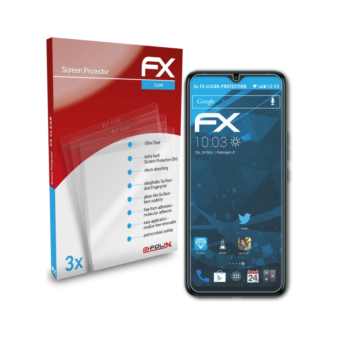 Spark FX-Clear ATFOLIX 3x 7P) Tecno Displayschutz(für
