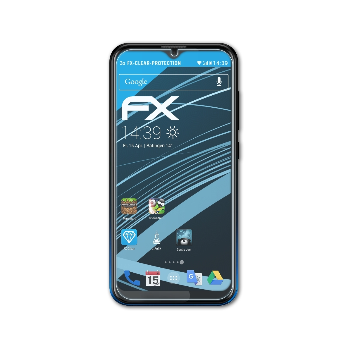 ATFOLIX 3x FX-Clear Displayschutz(für Leagoo M12)