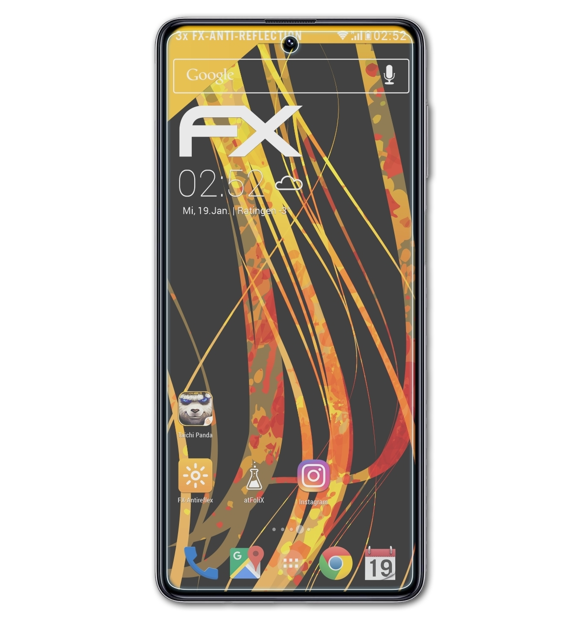 ATFOLIX 3x FX-Antireflex Displayschutz(für Samsung M51) Galaxy