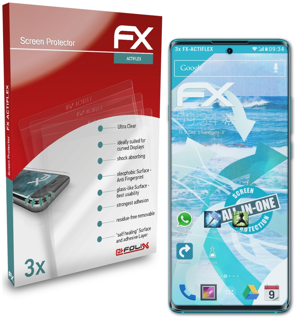 ATFOLIX 3x FX-ActiFleX Displayschutz(für TCL 20 Pro)