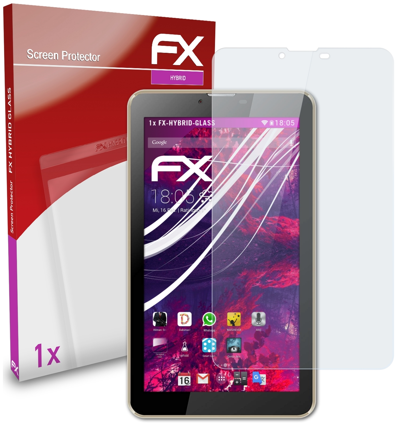 ATFOLIX FX-Hybrid-Glass Nuu Schutzglas(für Mobile T2)