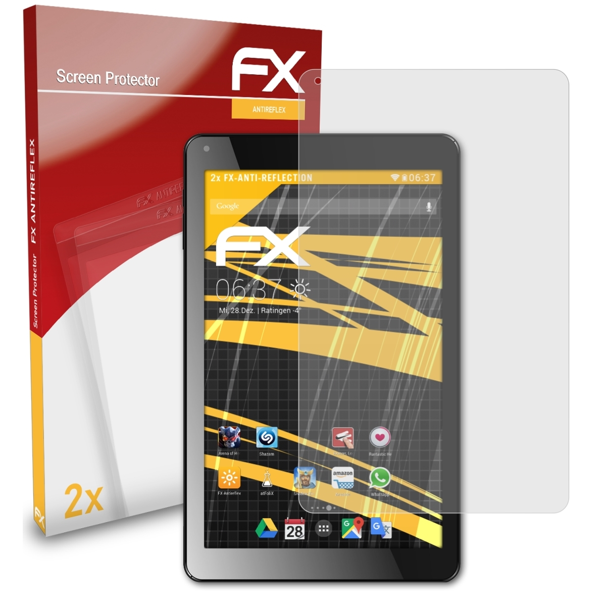 ATFOLIX 2x FX-Antireflex Displayschutz(für Pro) Odys NoteTab