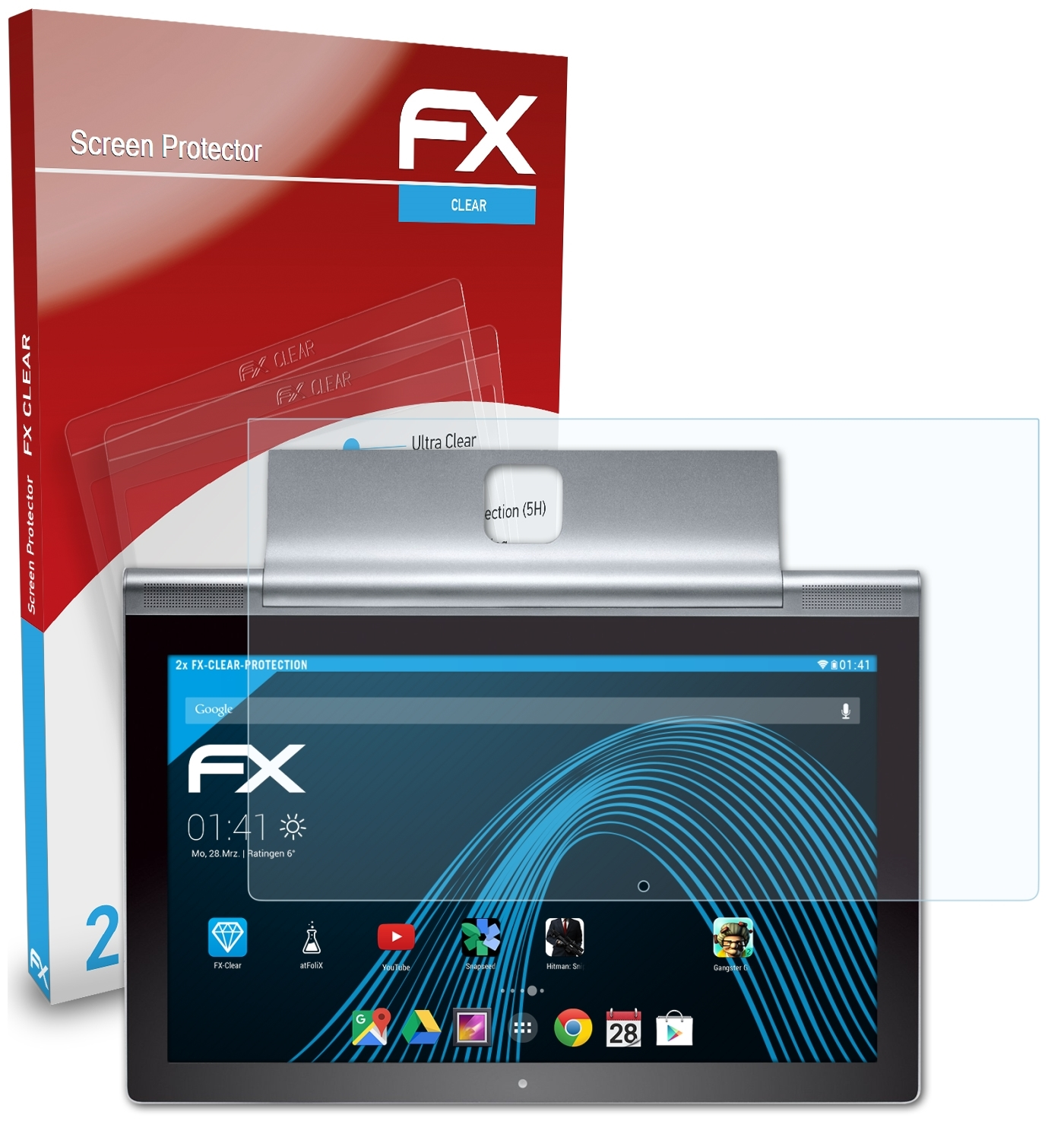 ATFOLIX 2x FX-Clear Displayschutz(für Tablet (13.3 inch)) Lenovo Yoga Pro 2