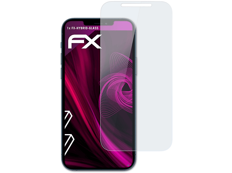 Schutzglas(für Apple Pro 12 Max) ATFOLIX FX-Hybrid-Glass iPhone