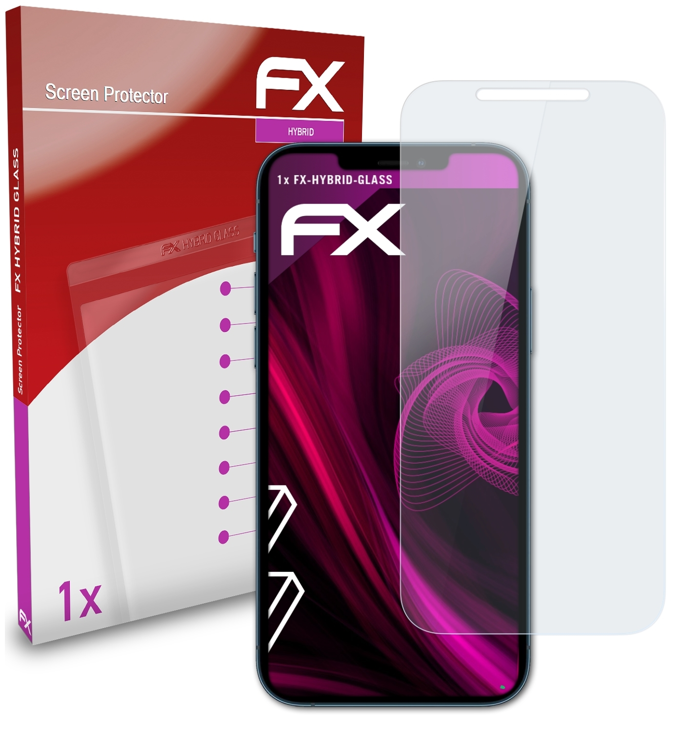 ATFOLIX FX-Hybrid-Glass Schutzglas(für Pro 12 Max) Apple iPhone