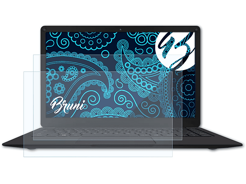 BRUNI 2x Basics-Clear Schutzfolie(für Peaq PNB S130 Slim)
