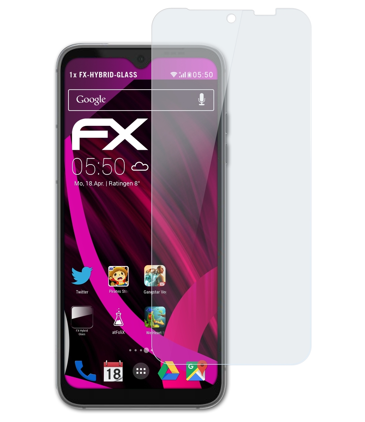 ATFOLIX FX-Hybrid-Glass Schutzglas(für Fairphone 4)