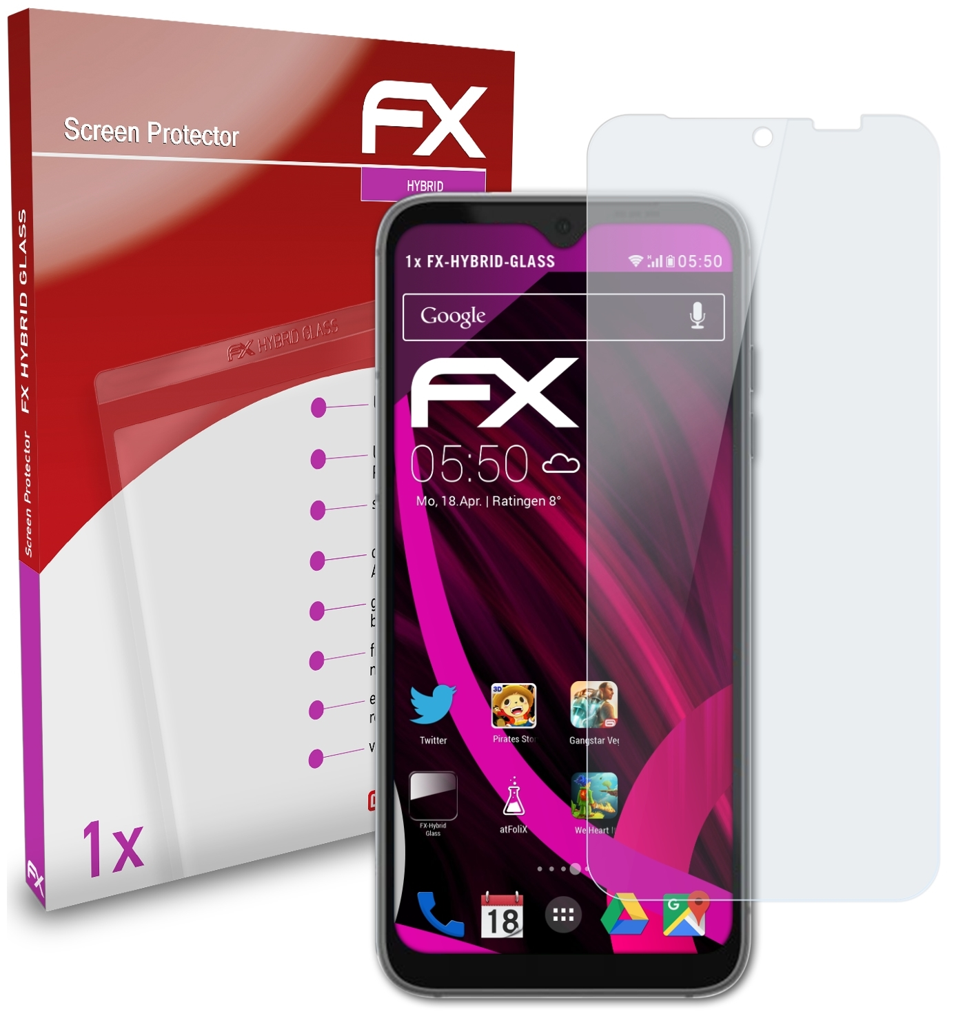 ATFOLIX FX-Hybrid-Glass Schutzglas(für Fairphone 4)