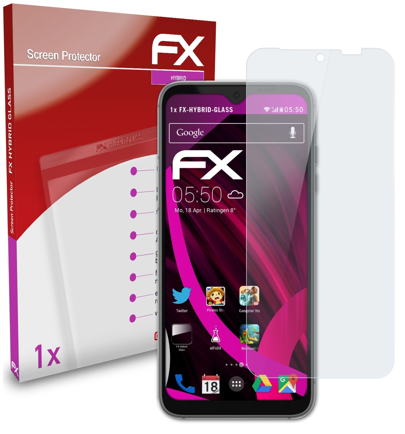 FX-Hybrid-Glass 4) Fairphone Schutzglas(für ATFOLIX