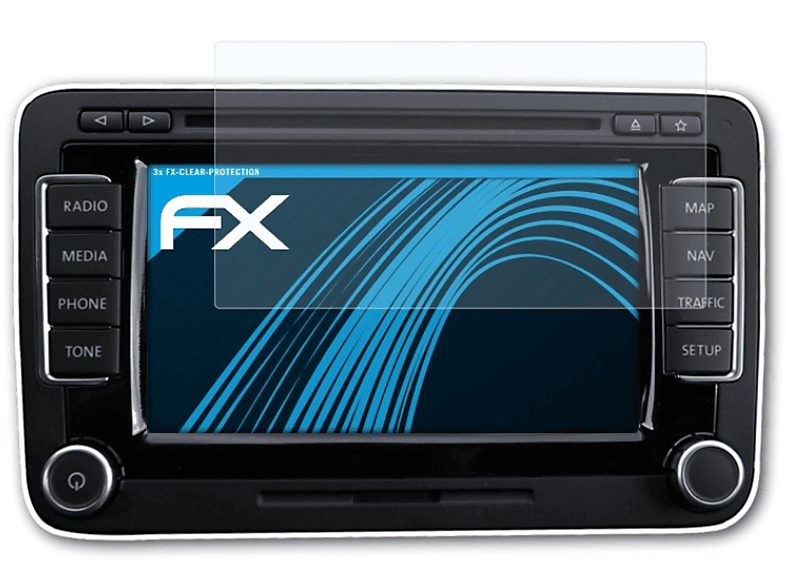 VW ATFOLIX 510) RNS Displayschutz(für 3x FX-Clear
