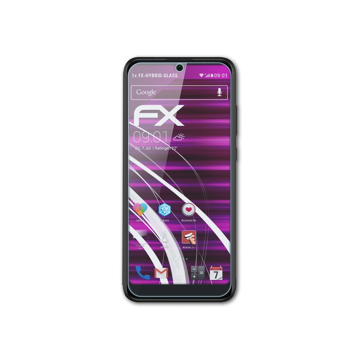 ATFOLIX FX-Hybrid-Glass Schutzglas(für Wiko Ride 3)