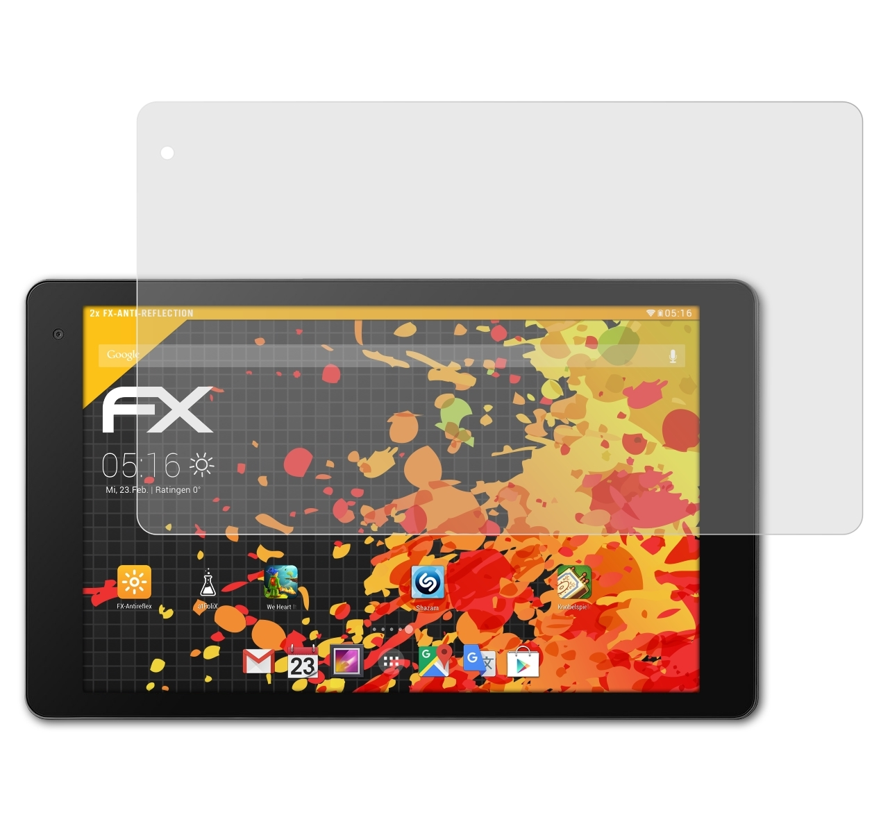 ATFOLIX 2x FX-Antireflex Displayschutz(für Medion P10606 (MD60526)) LIFETAB