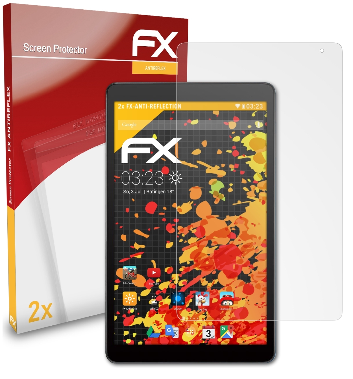 ATFOLIX 2x FX-Antireflex Displayschutz(für 1T Alcatel (2018)) 10 8082