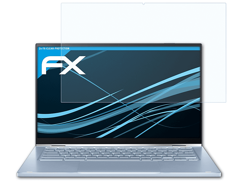 ATFOLIX 2x Chromebook Asus Displayschutz(für FX-Clear Flip C433 (C433TA))
