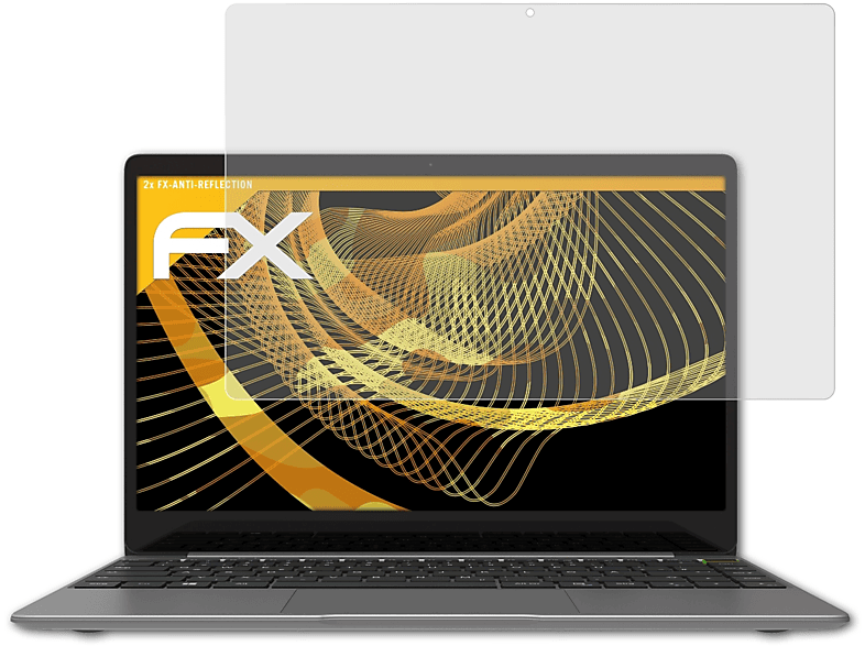 ATFOLIX 2x FX-Antireflex Displayschutz(für Primebook Trekstor U13B)