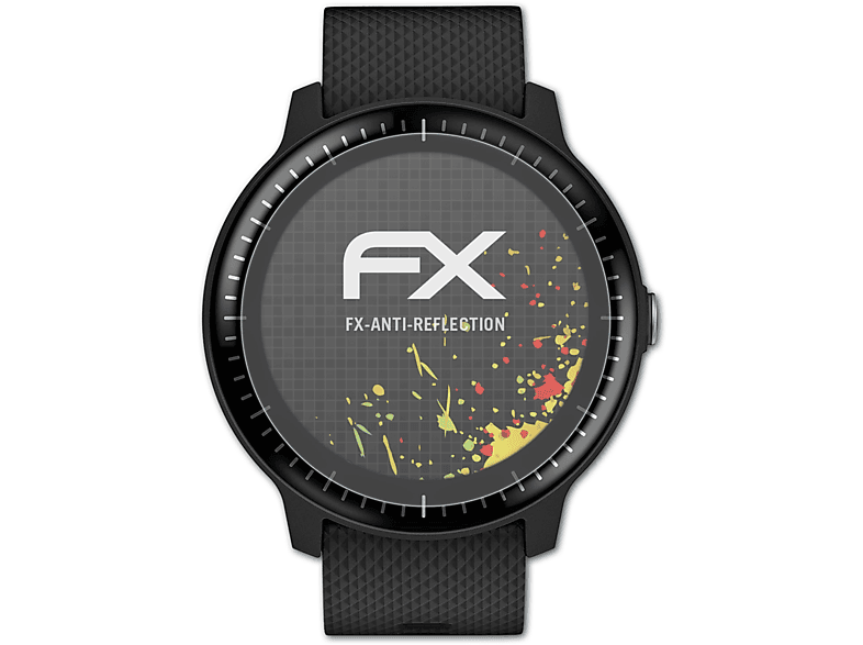 ATFOLIX 3x FX-Antireflex 3 Displayschutz(für Vivoactive Garmin Music)