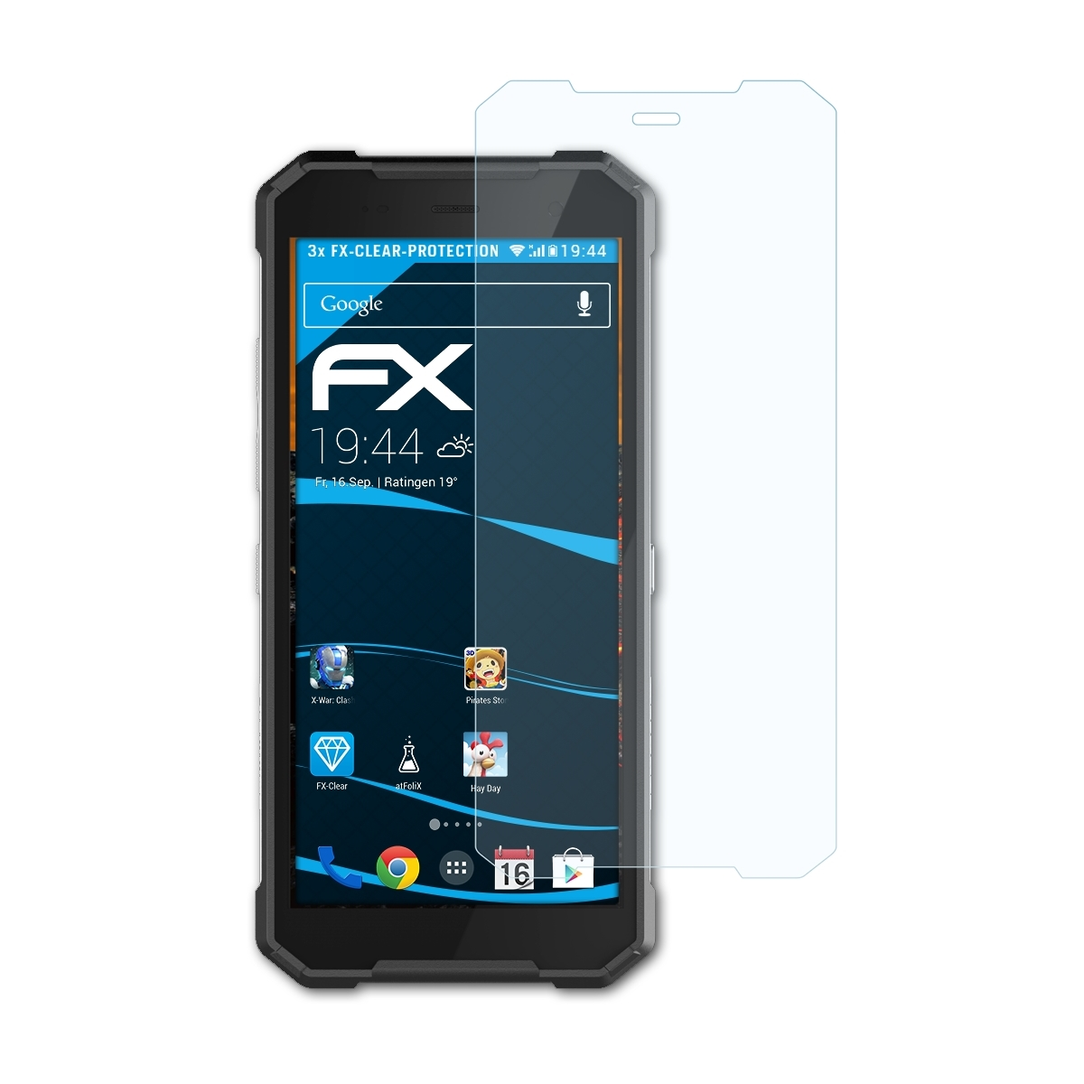 Explorer) myPhone FX-Clear Displayschutz(für ATFOLIX Hammer 3x