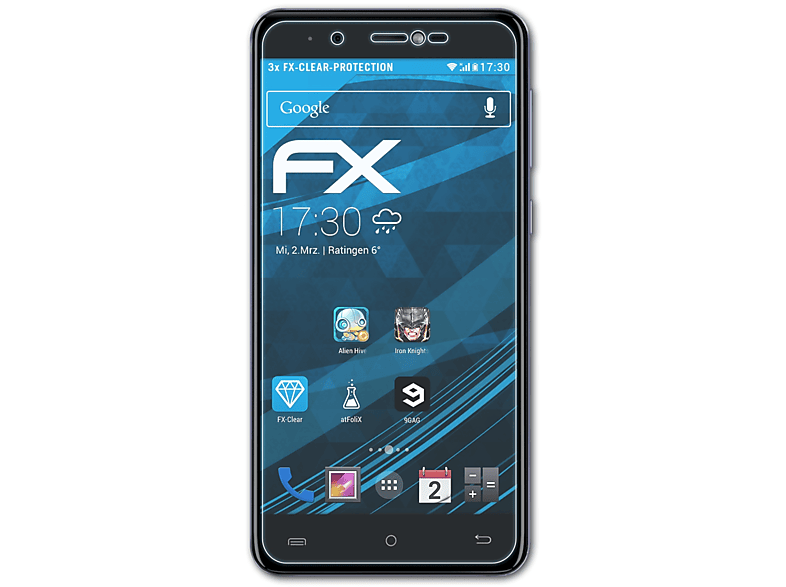 ATFOLIX 3x FX-Clear Displayschutz(für Cubot R9)