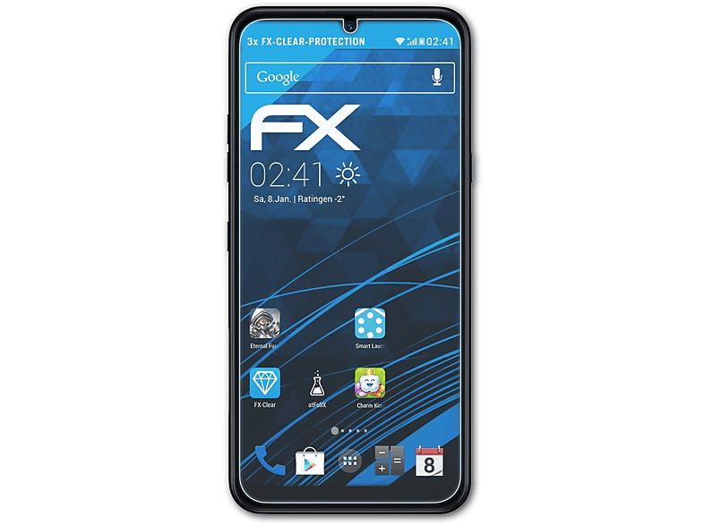 ATFOLIX 3x FX-Clear Displayschutz(für LG Q60)