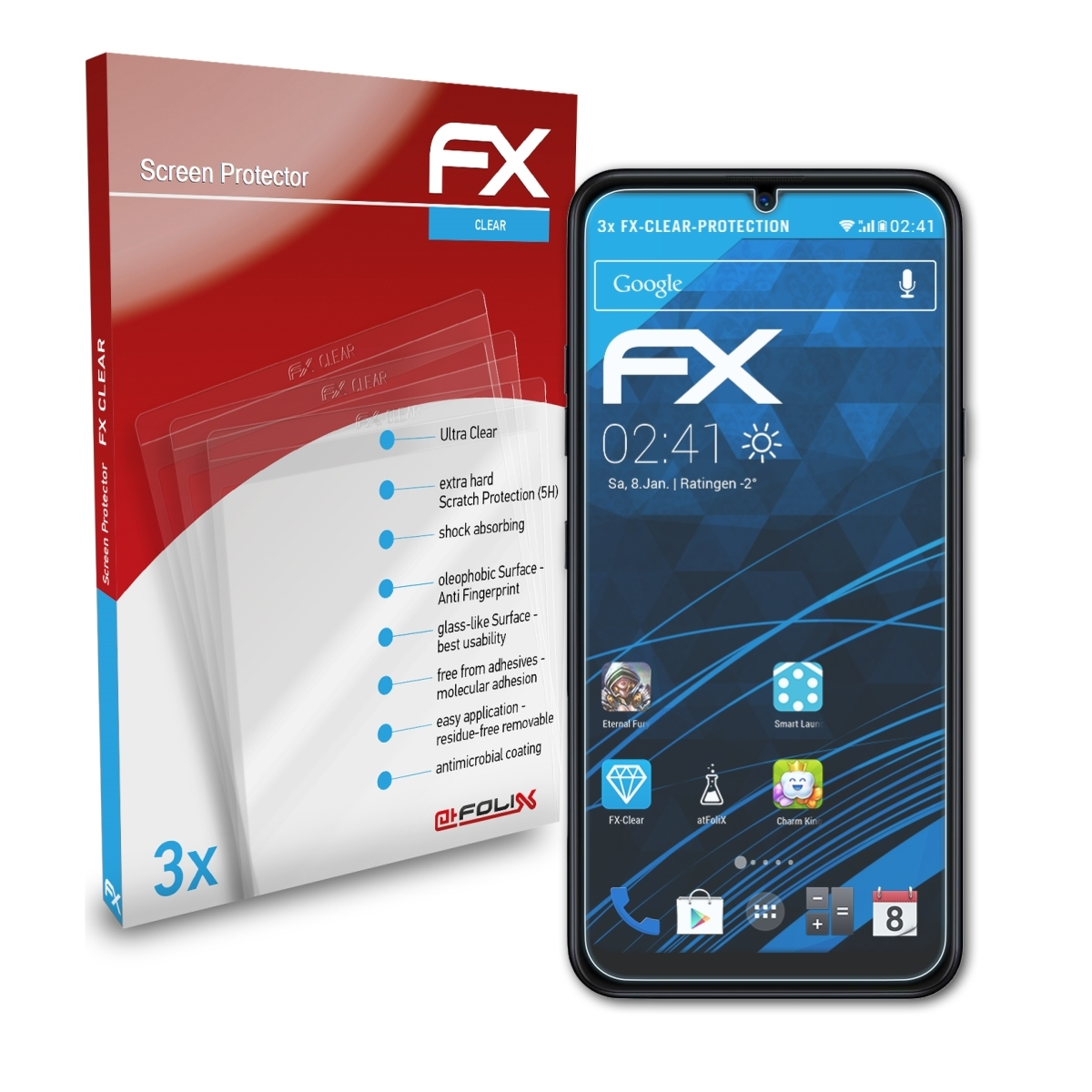 ATFOLIX 3x FX-Clear LG Displayschutz(für Q60)