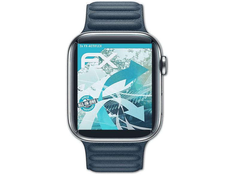 ATFOLIX 3x FX-ActiFleX Displayschutz(für mm Watch Apple (Series 44 6))