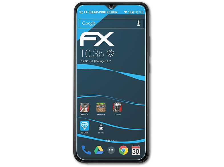 ATFOLIX 3x FX-Clear Displayschutz(für Xiaomi Redmi 9C)