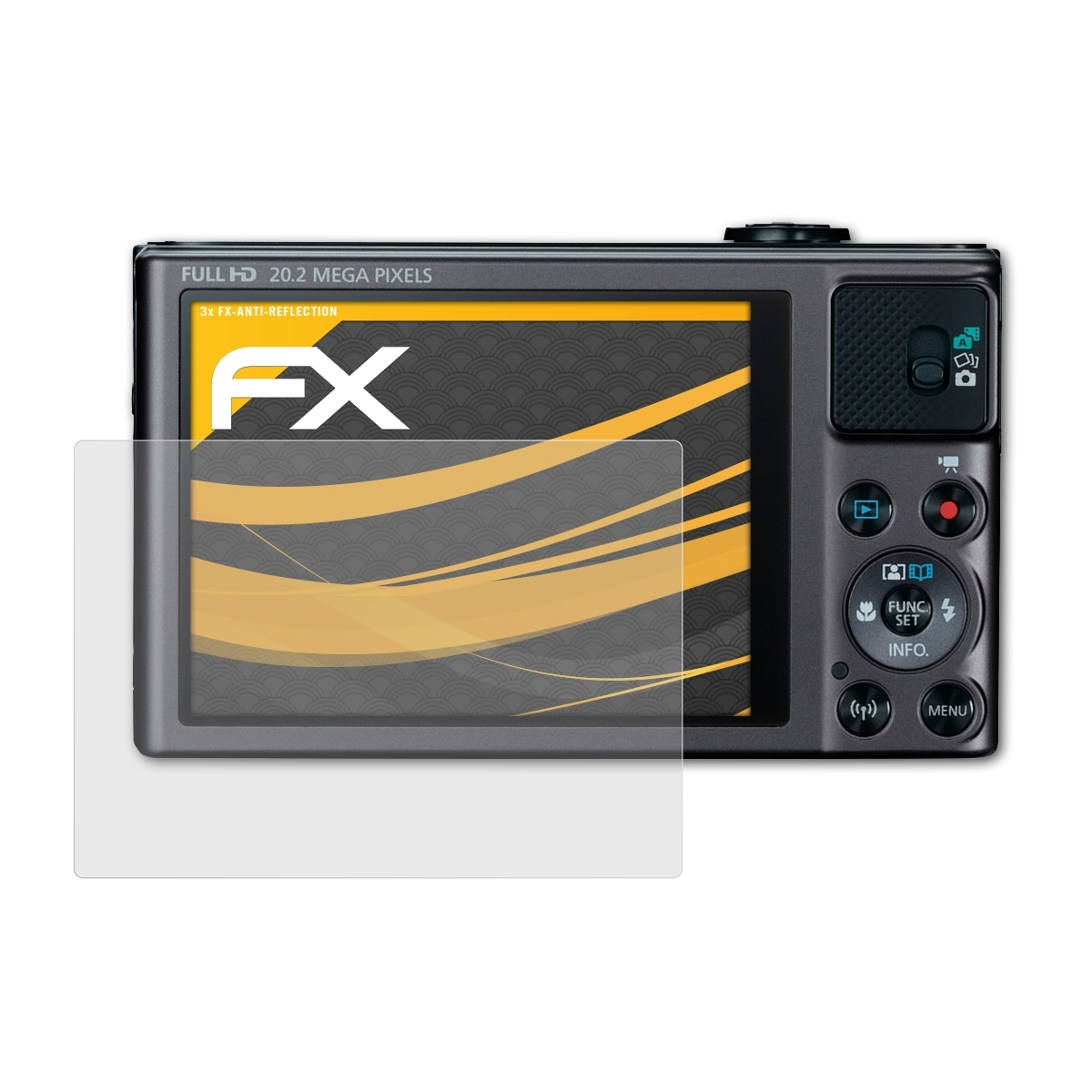 ATFOLIX 3x FX-Antireflex Displayschutz(für Canon PowerShot HS) SX620
