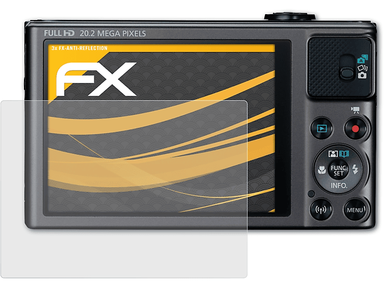 ATFOLIX 3x Displayschutz(für Canon HS) FX-Antireflex SX620 PowerShot