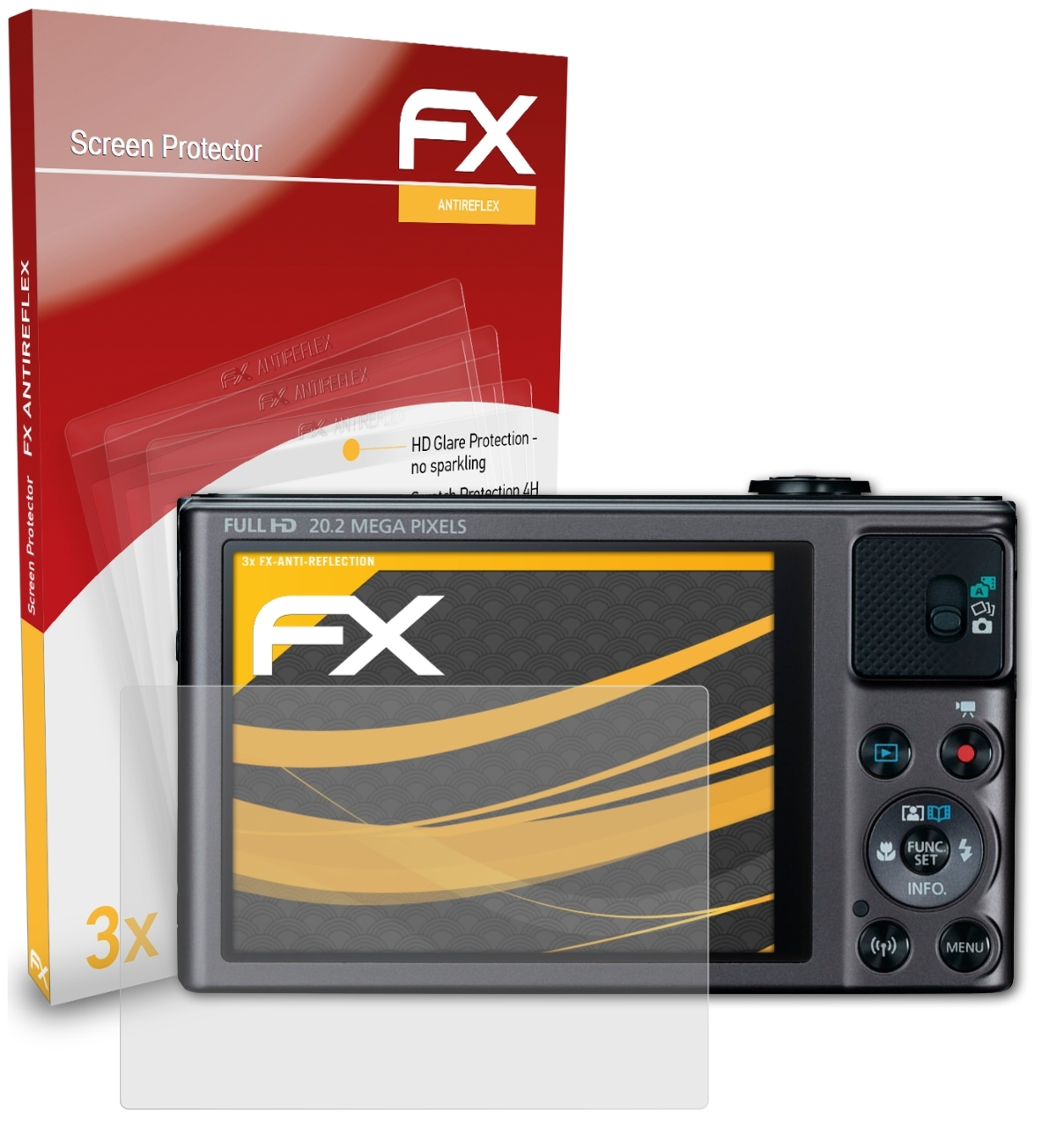 ATFOLIX 3x Displayschutz(für Canon HS) FX-Antireflex SX620 PowerShot