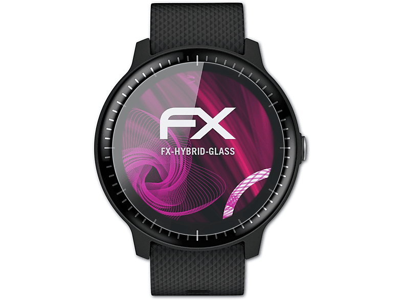 FX-Hybrid-Glass ATFOLIX 3 Music) Garmin Schutzglas(für Vivoactive
