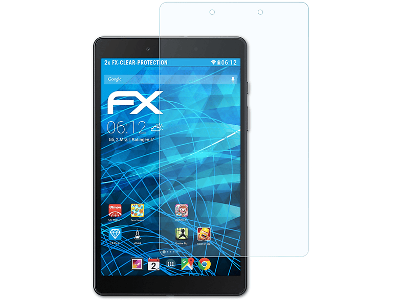 ATFOLIX 2x FX-Clear Displayschutz(für Samsung Galaxy Tab A (T290N))
