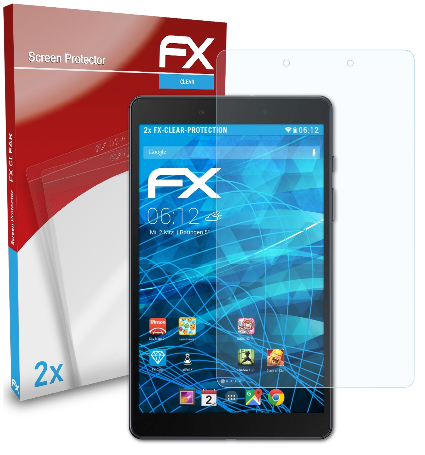 ATFOLIX 2x Samsung Galaxy (T290N)) Tab A FX-Clear Displayschutz(für
