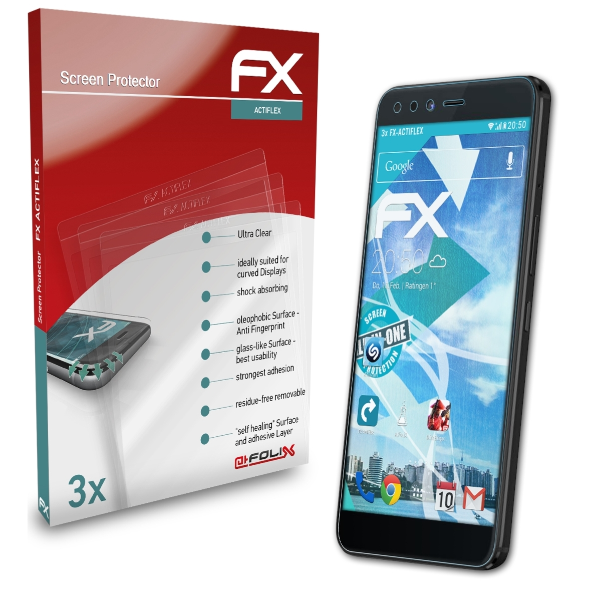 ATFOLIX 3x FX-ActiFleX Displayschutz(für Infinix Zero 5)