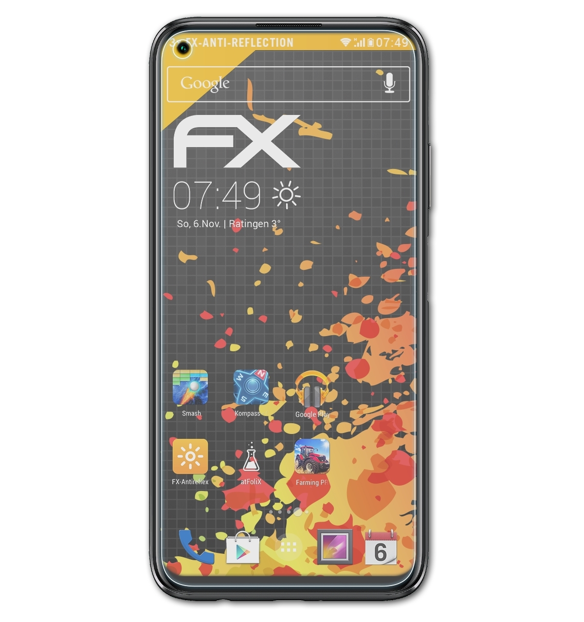 ATFOLIX 3x Displayschutz(für Huawei lite) P40 FX-Antireflex