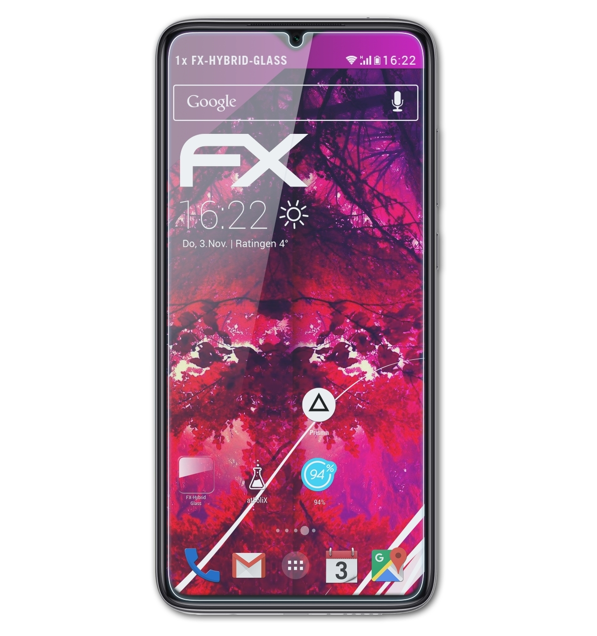 ATFOLIX FX-Hybrid-Glass Schutzglas(für Xiaomi Redmi Pro) Note 8