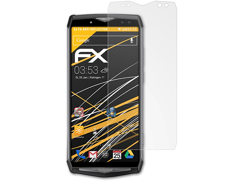 ATFOLIX 3x FX-Antireflex Displayschutz(für Ulefone Power 5)