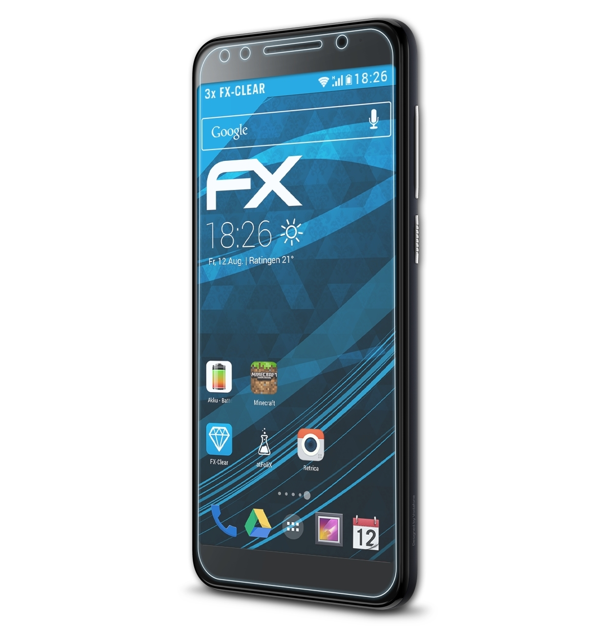 N9) FX-Clear Vodafone Displayschutz(für ATFOLIX Smart 3x