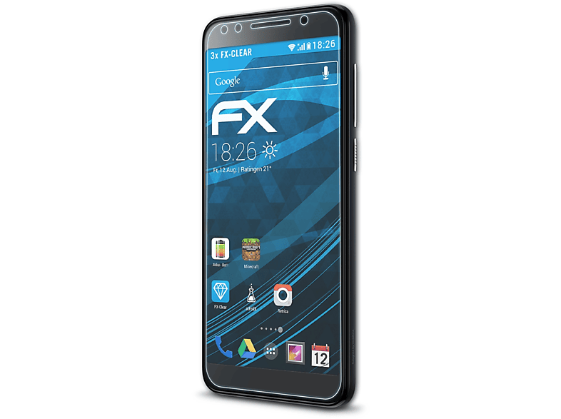 ATFOLIX 3x FX-Clear Displayschutz(für Vodafone Smart N9)