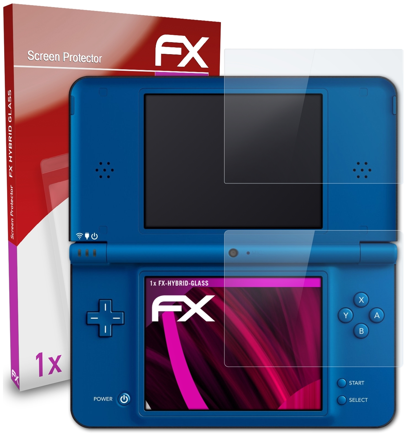FX-Hybrid-Glass ATFOLIX XL) DSi Nintendo Schutzglas(für