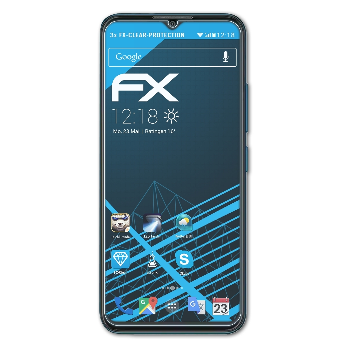 3x Displayschutz(für Coolpad ATFOLIX 20) FX-Clear Cool