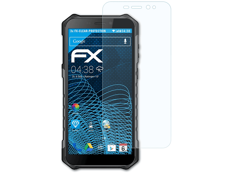 ATFOLIX 3x FX-Clear Displayschutz(für Ulefone Armor X3)