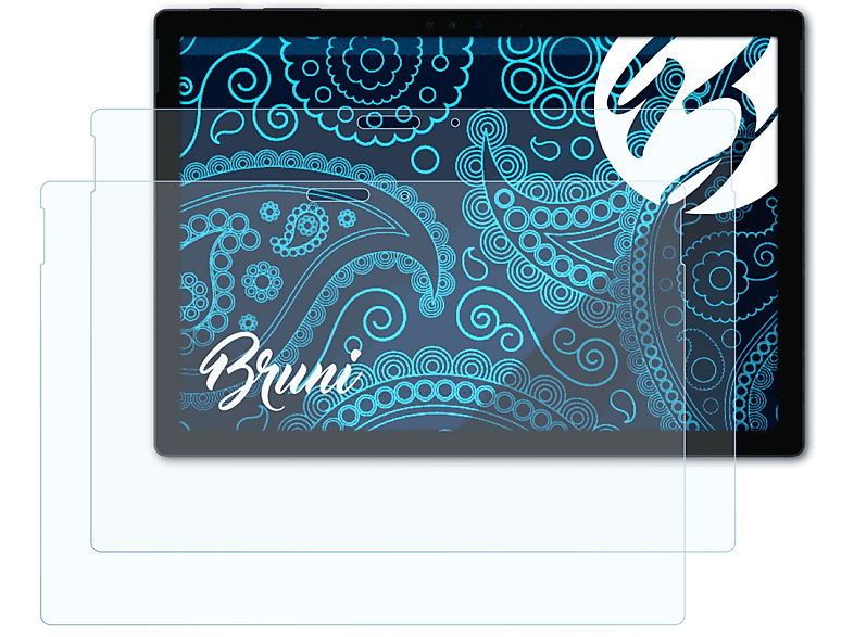 BRUNI 2x Basics-Clear Schutzfolie(für Microsoft Surface Pro 6)