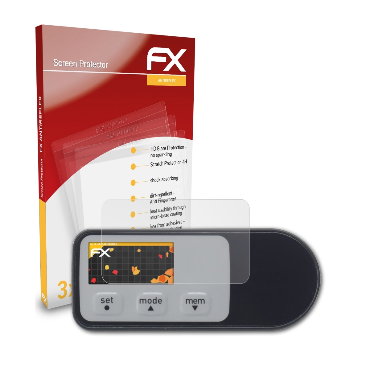 ATFOLIX 3x FX-Antireflex Displayschutz(für Omron Walking 2.1) style One