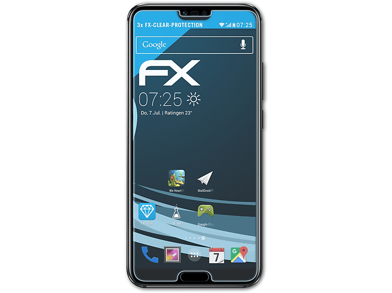 ATFOLIX 3x FX-Clear Displayschutz(für Huawei Honor 10)