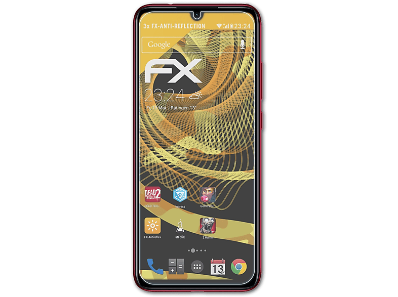 ATFOLIX 3x FX-Antireflex Displayschutz(für Xiaomi Redmi Note 7)