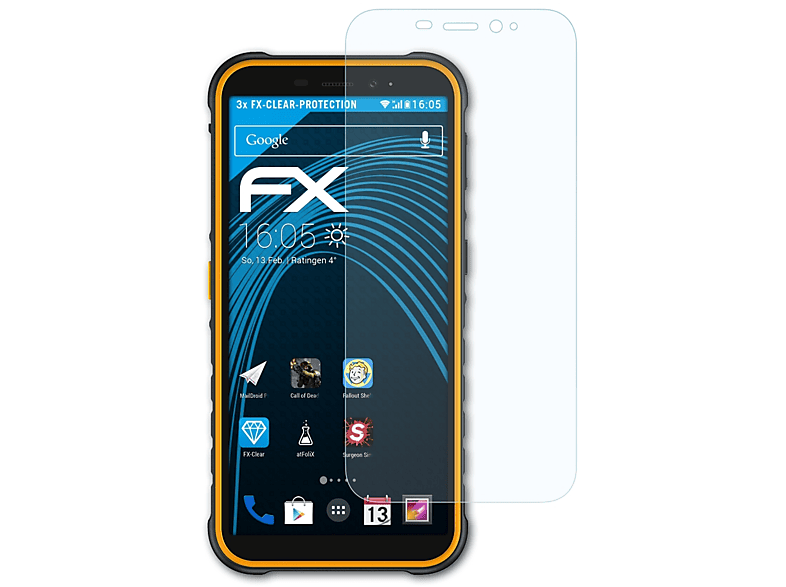 Displayschutz(für Armor X8i) Ulefone 3x FX-Clear ATFOLIX