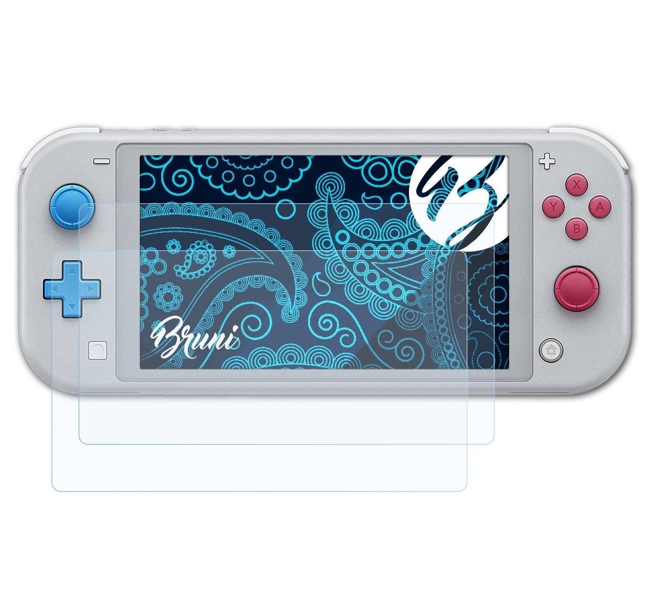BRUNI 2x Basics-Clear Schutzfolie(für Nintendo Lite) Switch